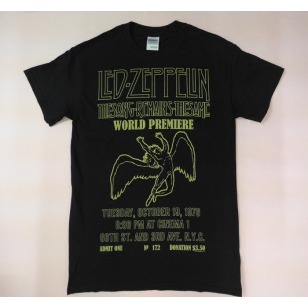 Led Zeppelin - Tsrts World Premiere Official T Shirt ( Men S) The Song Remains The Same ***READY TO SHIP from Hong Kong***
